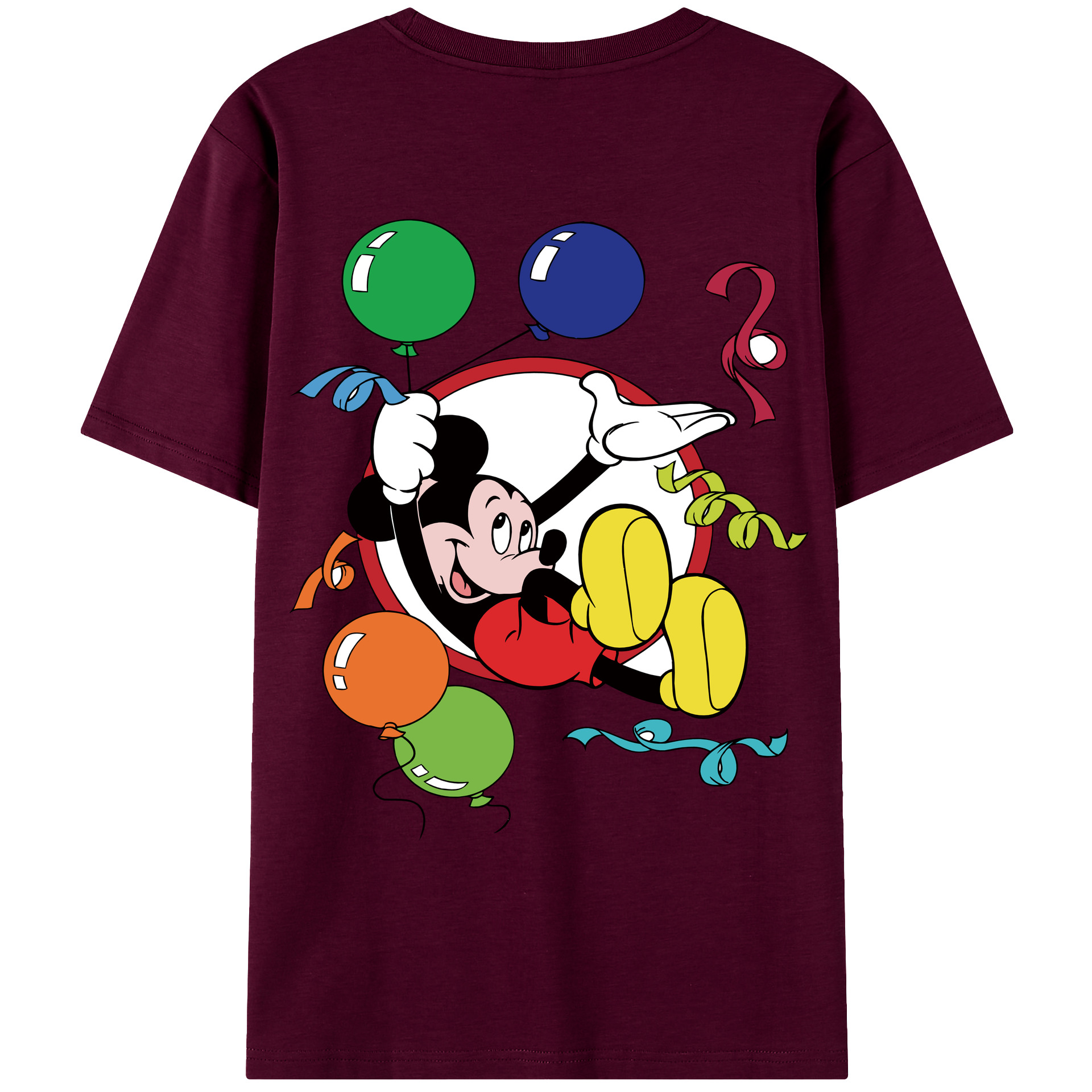 （画像用） ミッキーマウス Mickey Mouse レディース半袖Tシャツ(バックプリント)